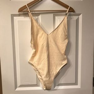 NWT Forever 21 Bathing suit (cream crochet) S